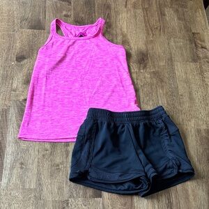 Champion Pink Top and Black Shorts Combo